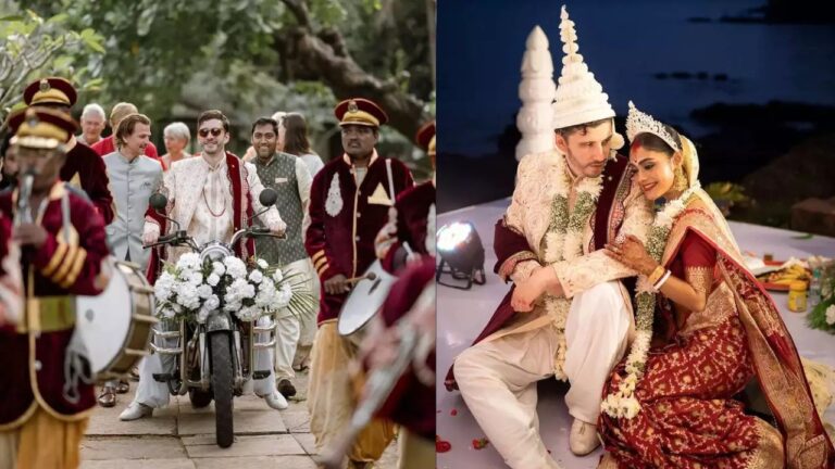 गोवा में धूमधाम से हुई शादी, लाल बनारसी साड़ी में सजीं श्रीजिता