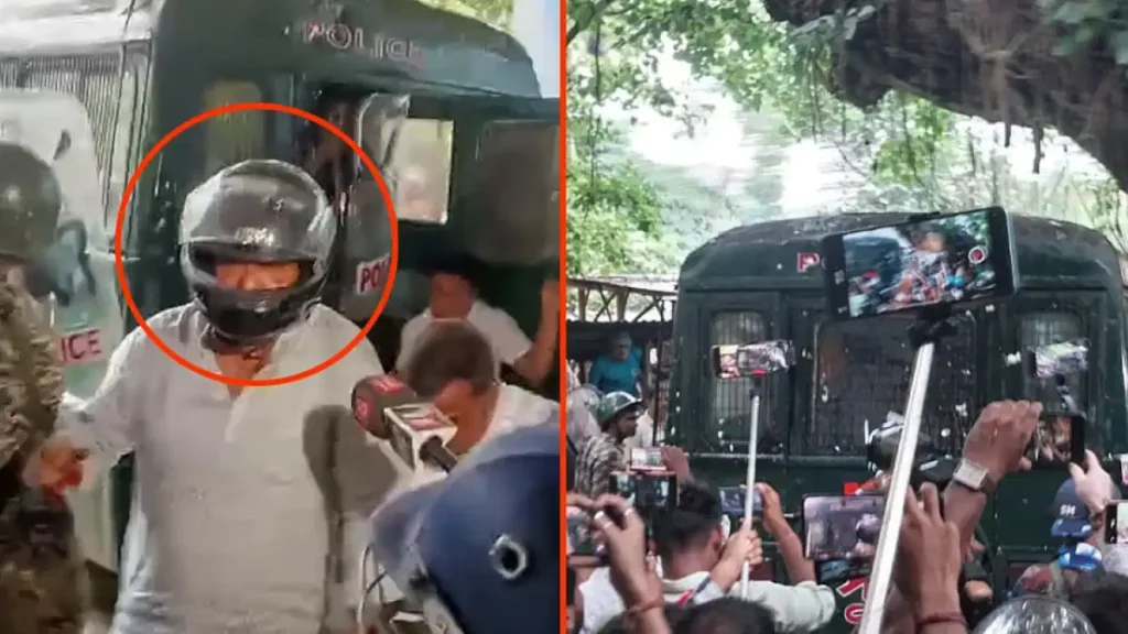 Commotion during former minister Udayan Guha's appearance at the Cooch Behar court complex; protesters voiced their opposition