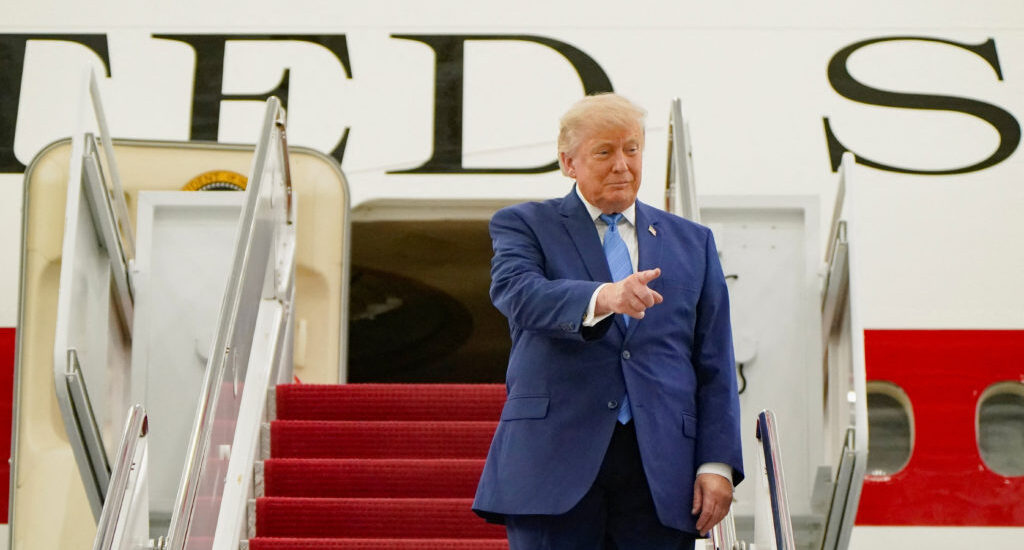 Donald Trump boards Qatar's luxury presidential jet for the first time; says he has never seen such a modern aircraft before.